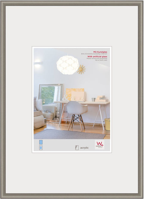 Walther new lifestyle - kunststof lijst - fotoformaat 20x30 cm - kunstglas - staal