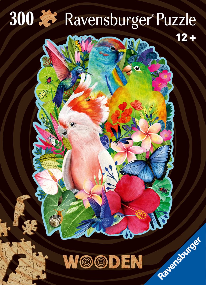 Ravensburger træpuslespil smukke fugle - puslespil - 300 brikker