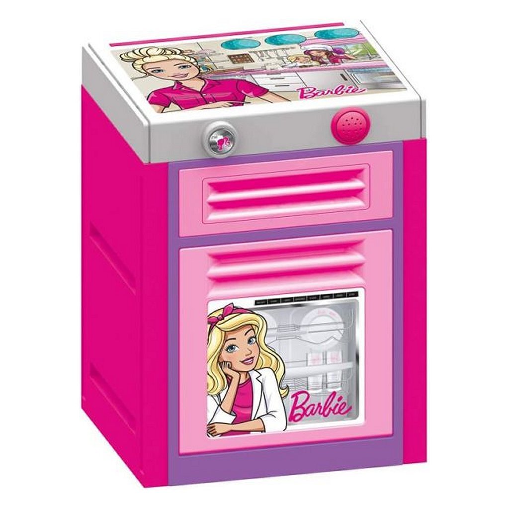 Dolu barbie opvaskemaskine + lyd pink