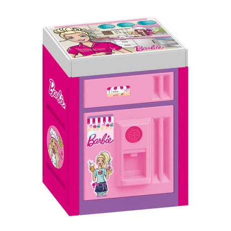 Dolu barbie køleskab + lyd pink lilla