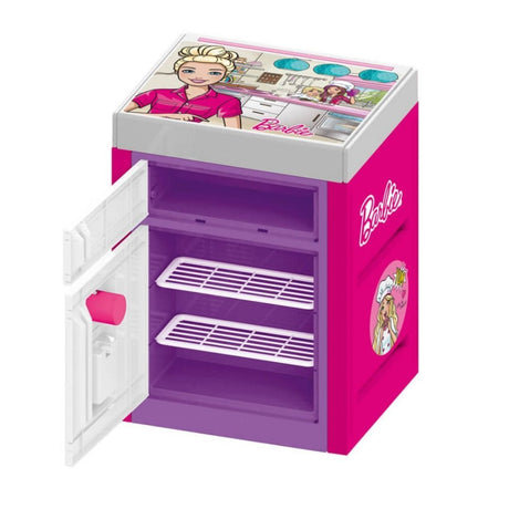 Dolu barbie køleskab + lyd pink lilla
