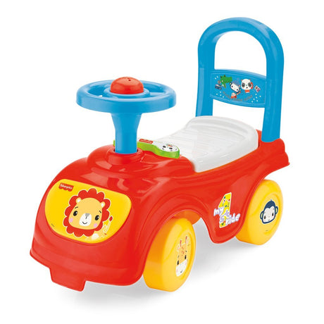 Fisher price gåbil + horn rød blå gul