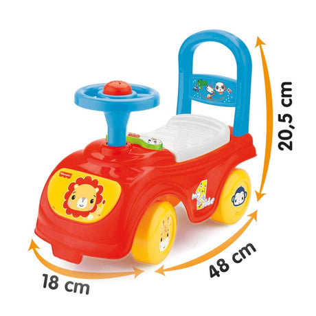 Fisher price gåbil + horn rød blå gul
