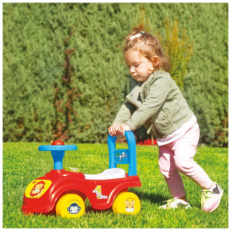 Fisher price gåbil + horn rød blå gul