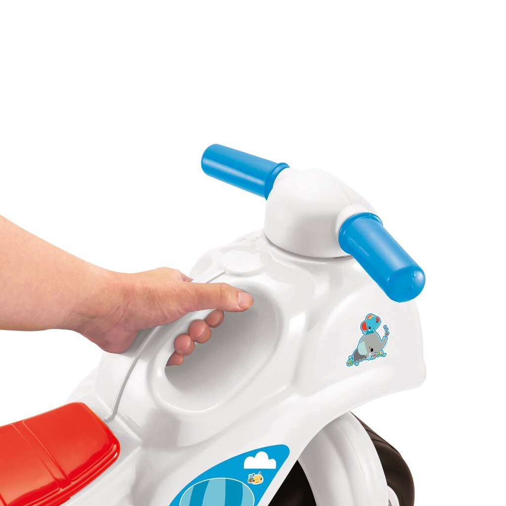 Dolu fisher price kørende motor hvid blå rød