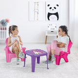 Dolu enhjørning pink bord med stole