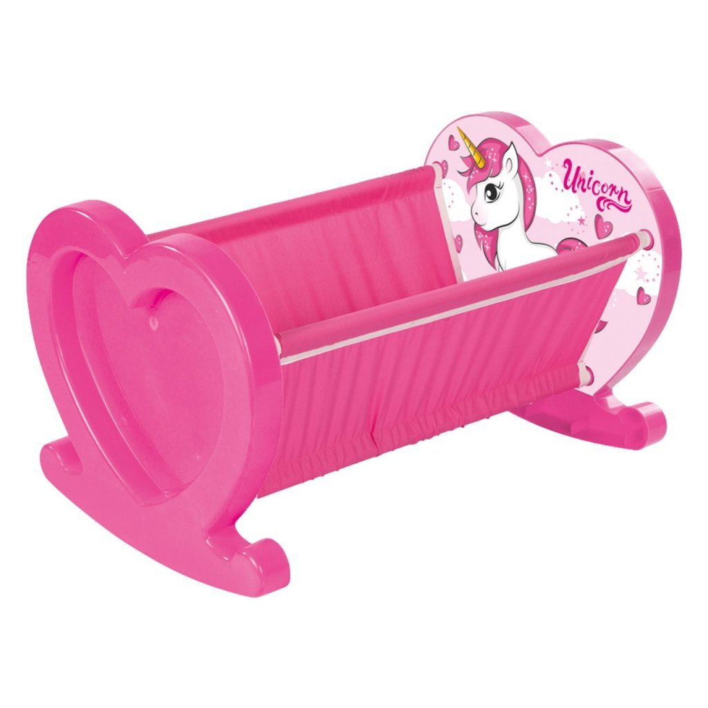 Dolu enhjørning dukke vugge pink