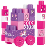 Dolu Dolu Unicorn JumBlocks Tog med 25 Blokke Pink