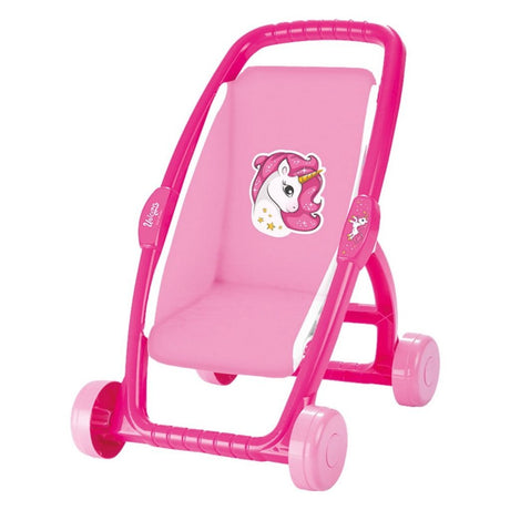 Dolu enhjørning klapvogn pink