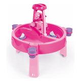 Dolu 2-i-1 vandbord sandbord med tilbehør pink 98x98x77cm