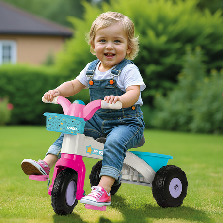 Dolu my first trike kinder driewieler roze wit blauw