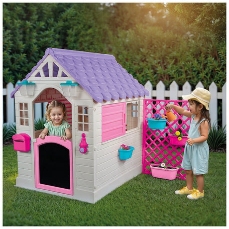 Dolu havelegehus med tilbehør pink lilla 140x127x107,5 cm