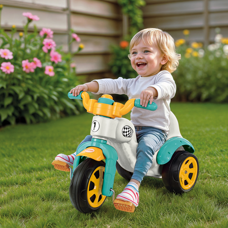 Dolu super-bike driewieler wit blauw geel