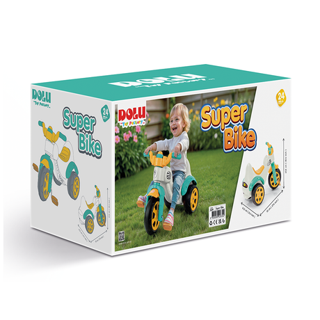 Dolu super-bike driewieler wit blauw geel