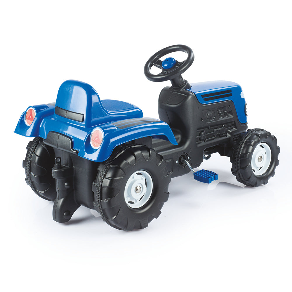 Dolu pedaltraktor med horn blå sort???????