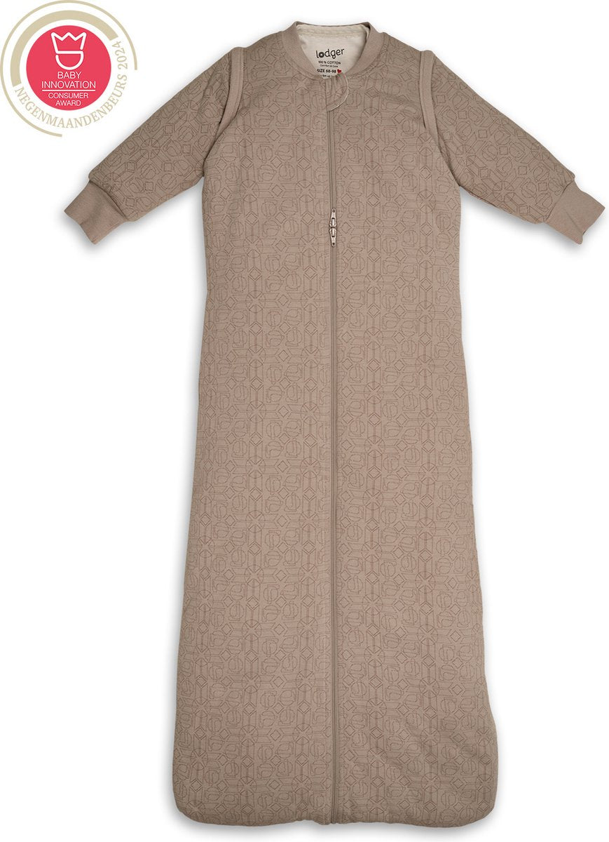 Lodger hopper - 4 seizoenen slaapzak baby - bruin - 0.3-3.5 tog - past in autostoel - 6m-3j