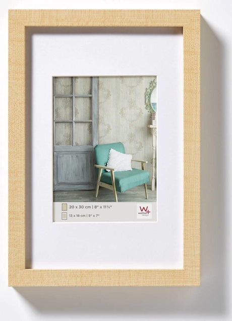 Walther stockholm - mdf træramme - fotostørrelse 15x20 cm - natur
