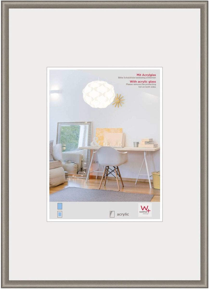 Walther new lifestyle - plastikramme - fotostørrelse 42x59,4 cm (din A2) - stål
