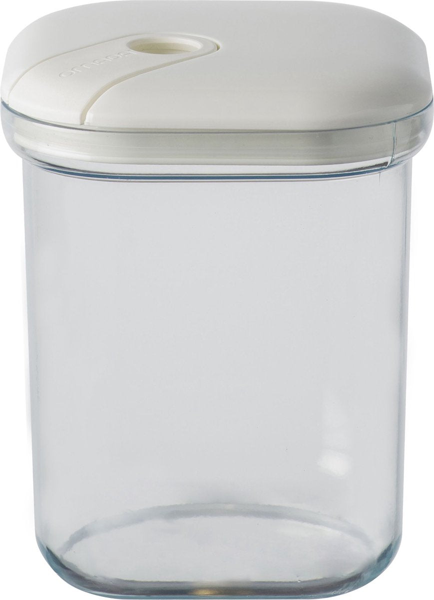 Omada - trækboks opbevaringskrukke 1 liter - polypropylen - beige -