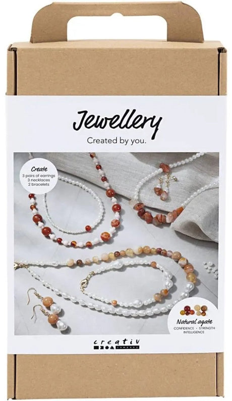 Kreativ virksomhed https: www.cchobby.nl hobbysæt-smykker-beige-burnt-orange-white-mother-of-pearl-1-box