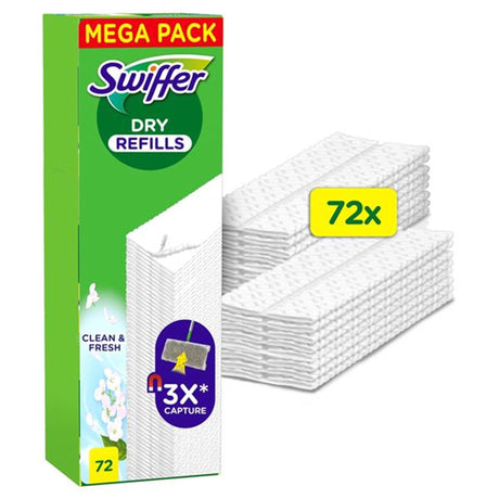 Swiffer dry fresh refill gulvservietter æske med 72 stk