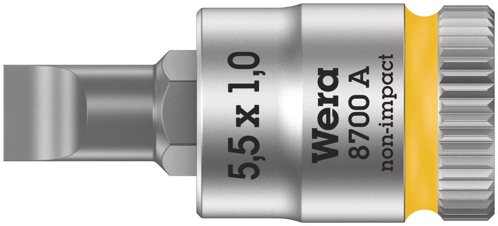 Wera 8700 a fl zyklop bit fatningskombination med 1 4 drev, fl 1,0 x 5,5 x 28 mm - 1 stk. - 05003321001
