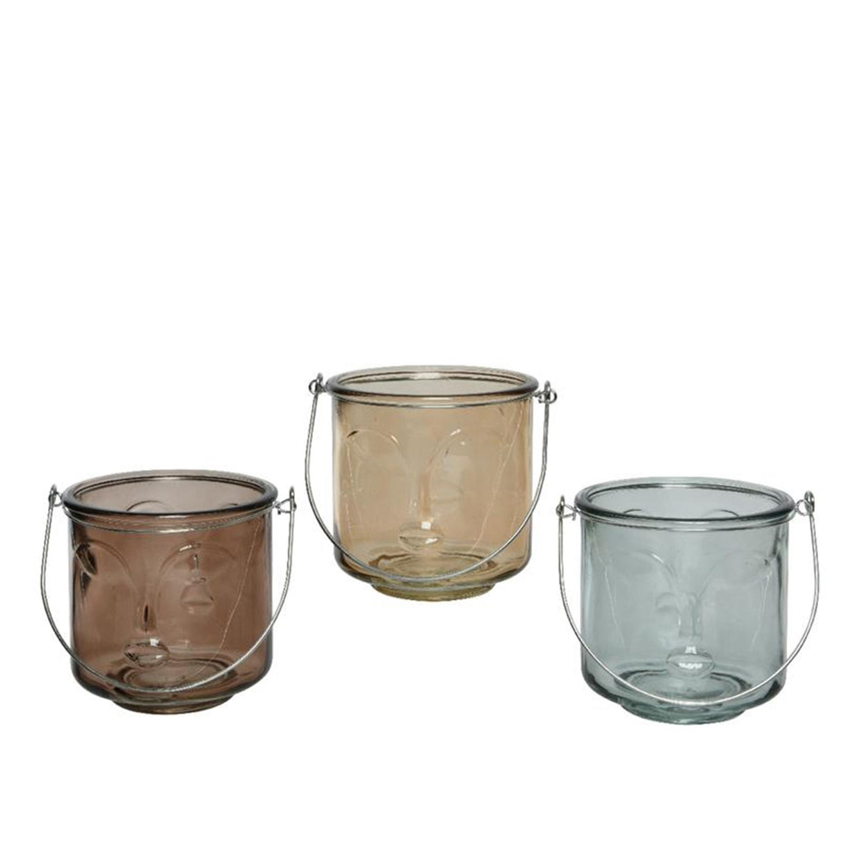 Decoris fyrfadsstage ansigtsglas h11,6cm