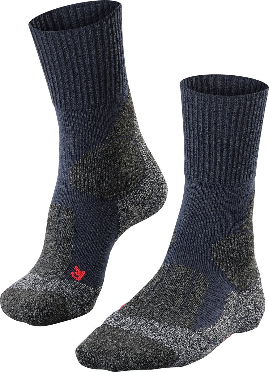 Falke tk1 anti-blister tykt uld funktionsmateriale gåstrømper dame blå - str. 39-40