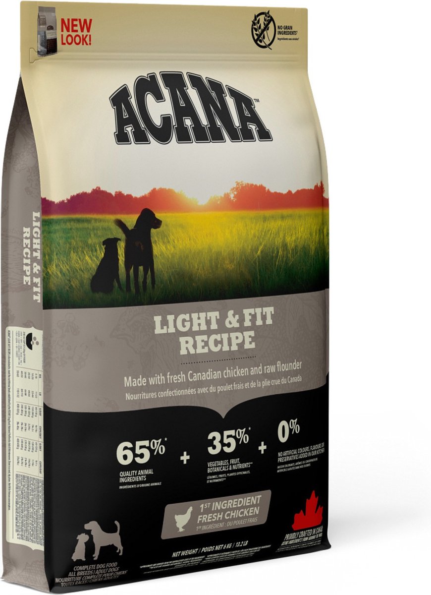 Acana light fit - hundefoder - let slim - kornfri - højt proteinindhold