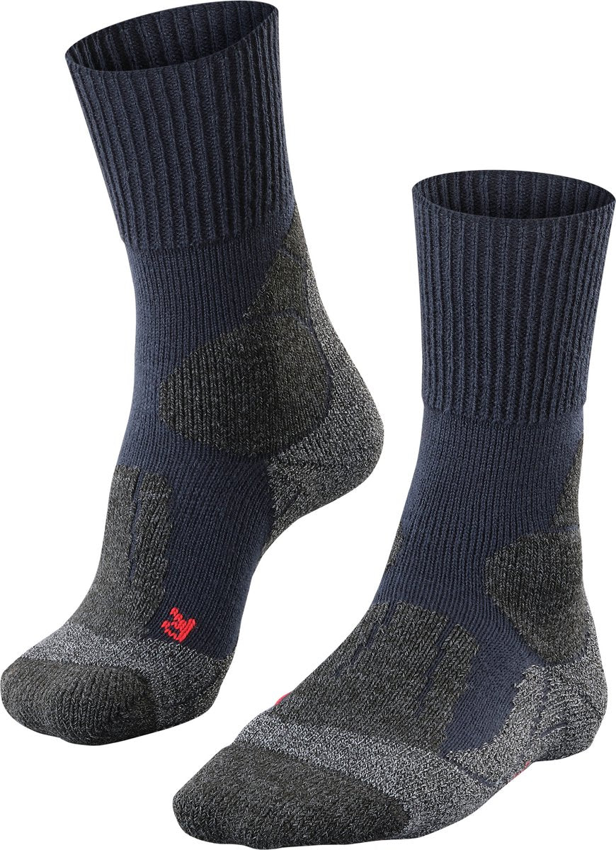 Falke tk1 anti-blister tykt uld funktionsmateriale gåstrømper herre blå - str. 46-48