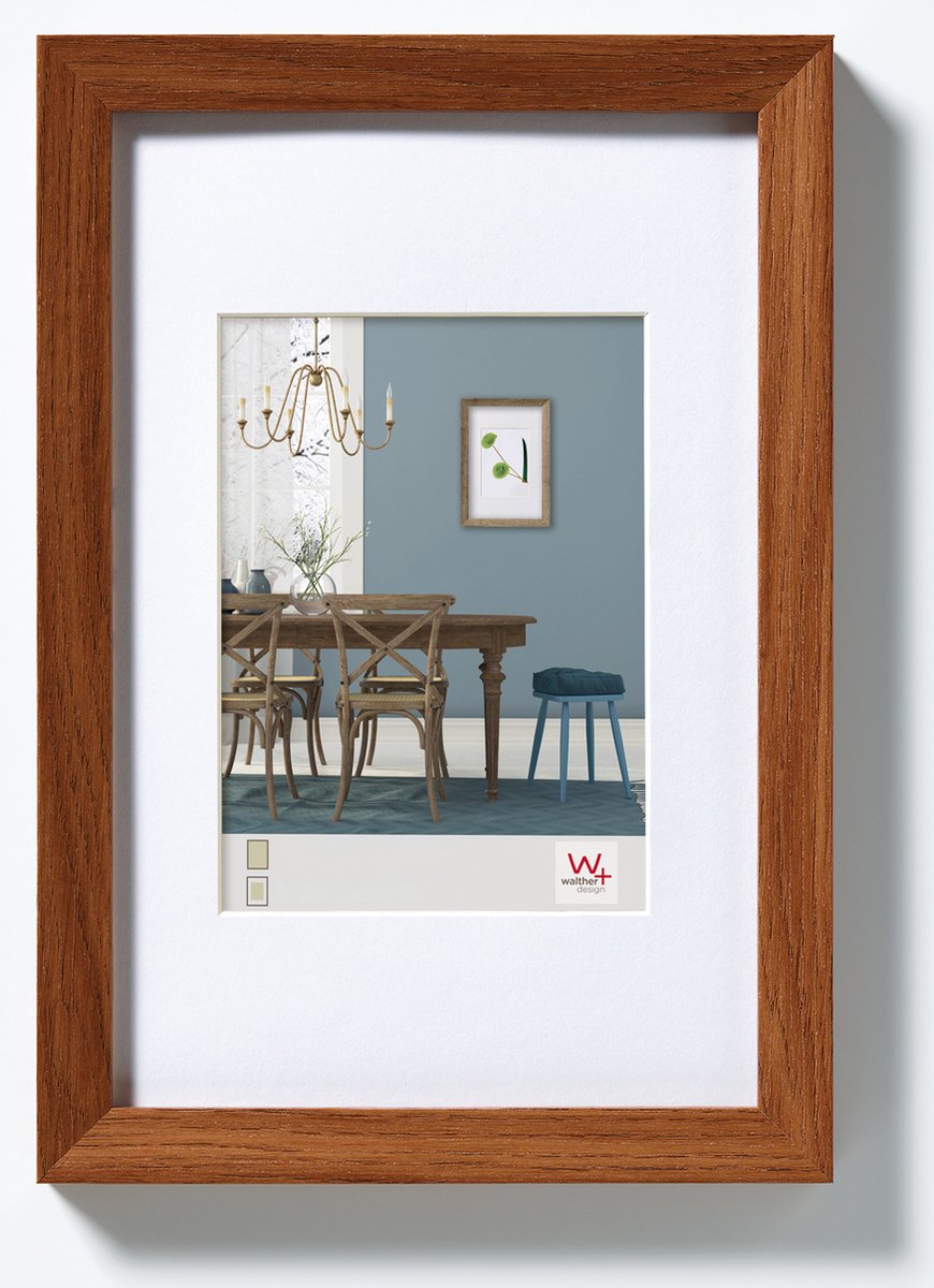 Walther fiorito - mdf træramme - fotostørrelse 10x15 cm - mørk eg