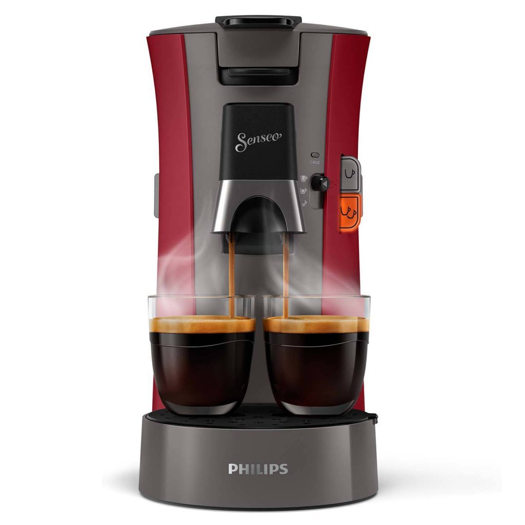 Philips CSA230 90 Senseo Select kaffepudemaskine rød grå