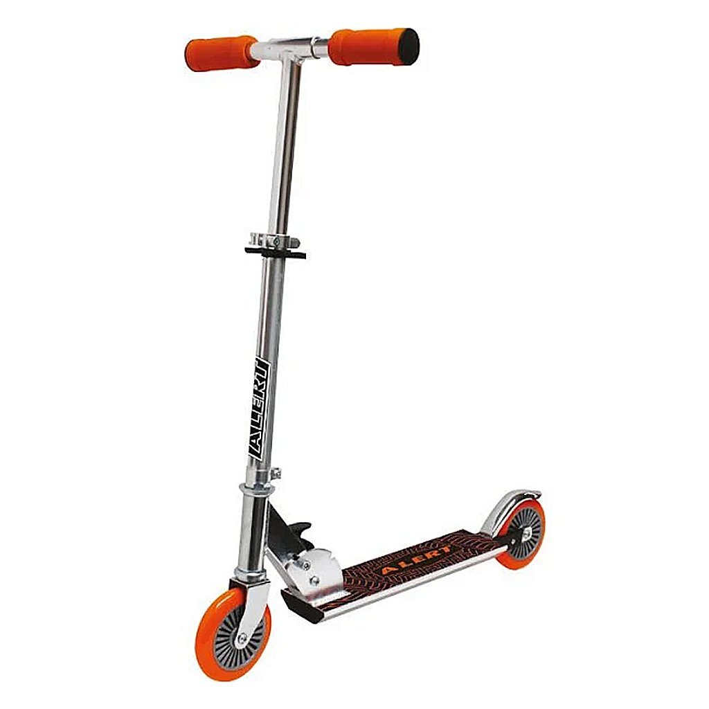 Alert aluminium scooter krom orange