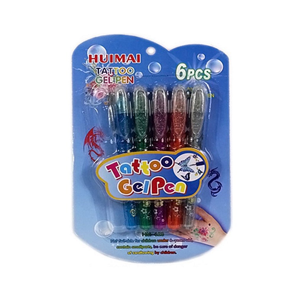 Basic tatovering gel penne 6 stk