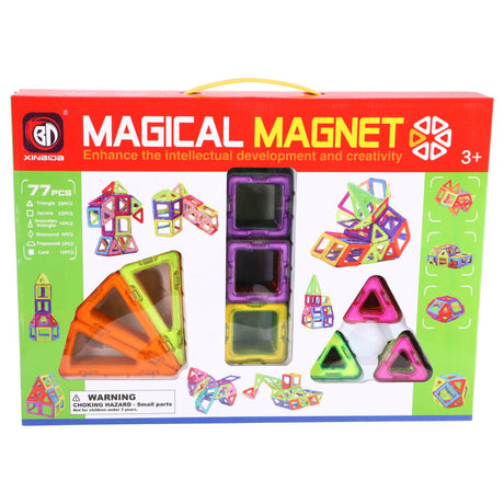 Science magnetiske fliser forskellige former 77 stykker