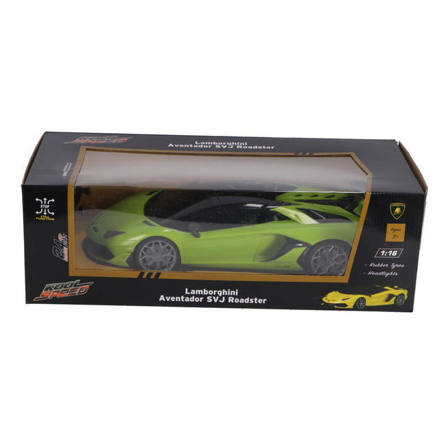 Kool Speed RC Lamborghini Aventador SVJ Roadster 1:16 + lys neongrøn