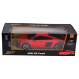 Kool speed rc audi r8 v10 kup eacute; 1:16 + lys rød