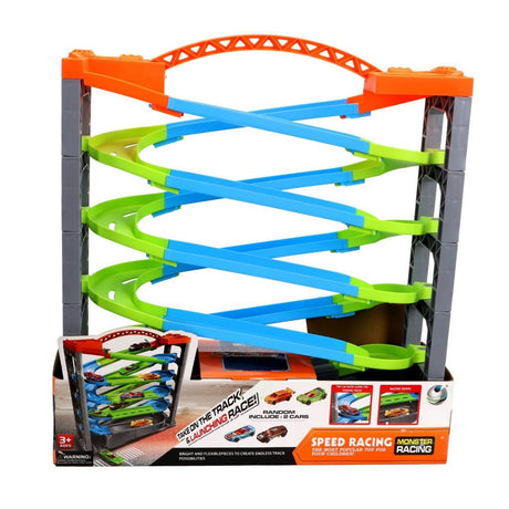Ingen mærke racerbane deluxe 5 lag + 2 racerbiler