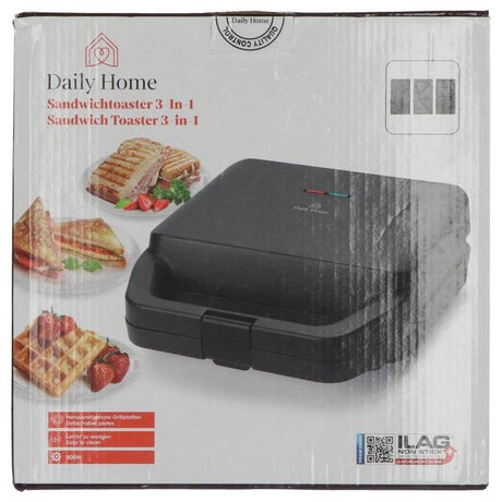 Daglig hjemme sandwich vaffel maker sæt sort