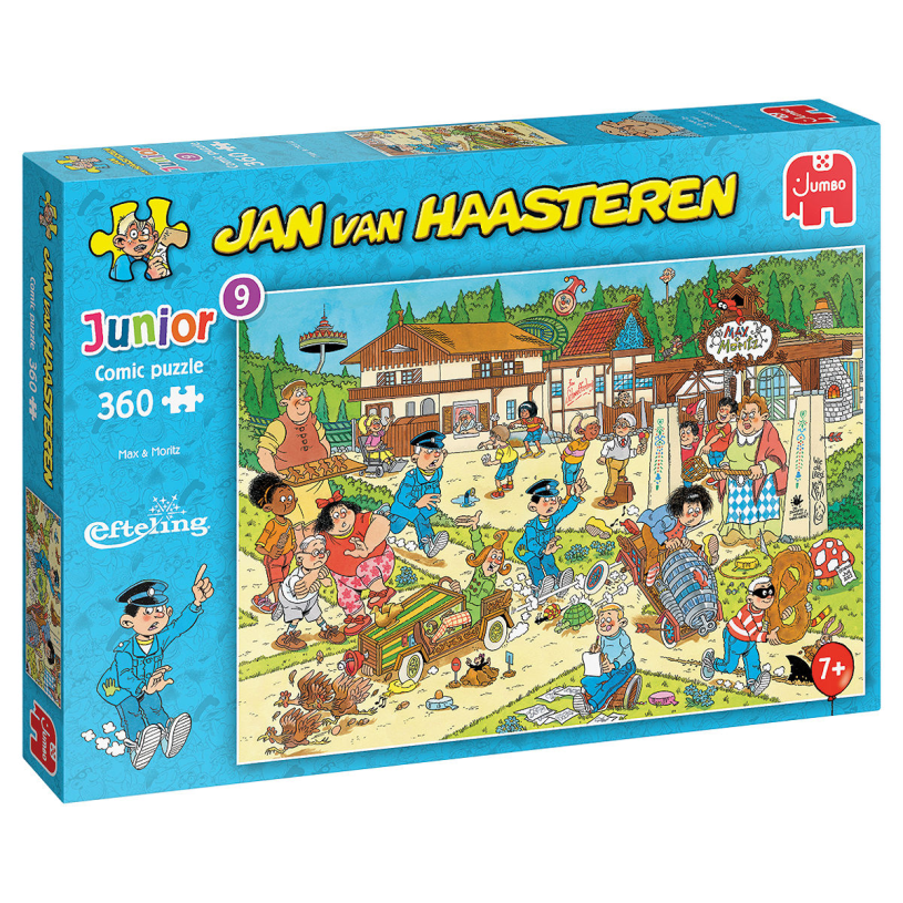 Jumbo Jan van Haasteren junior 9 puslespil Efteling Max Mortiz 360 stk børnepuslespil