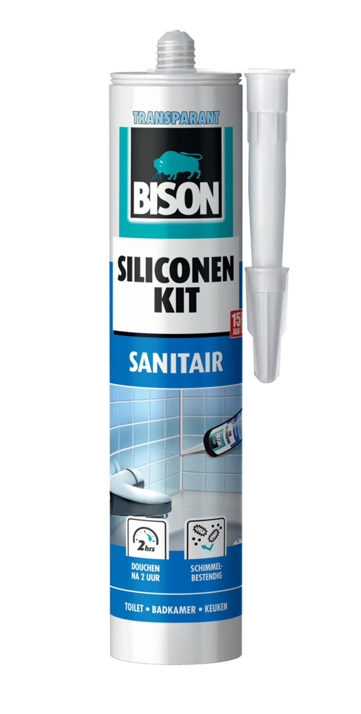 Bison sanitær silikone fugemasse 310 ml gennemsigtig