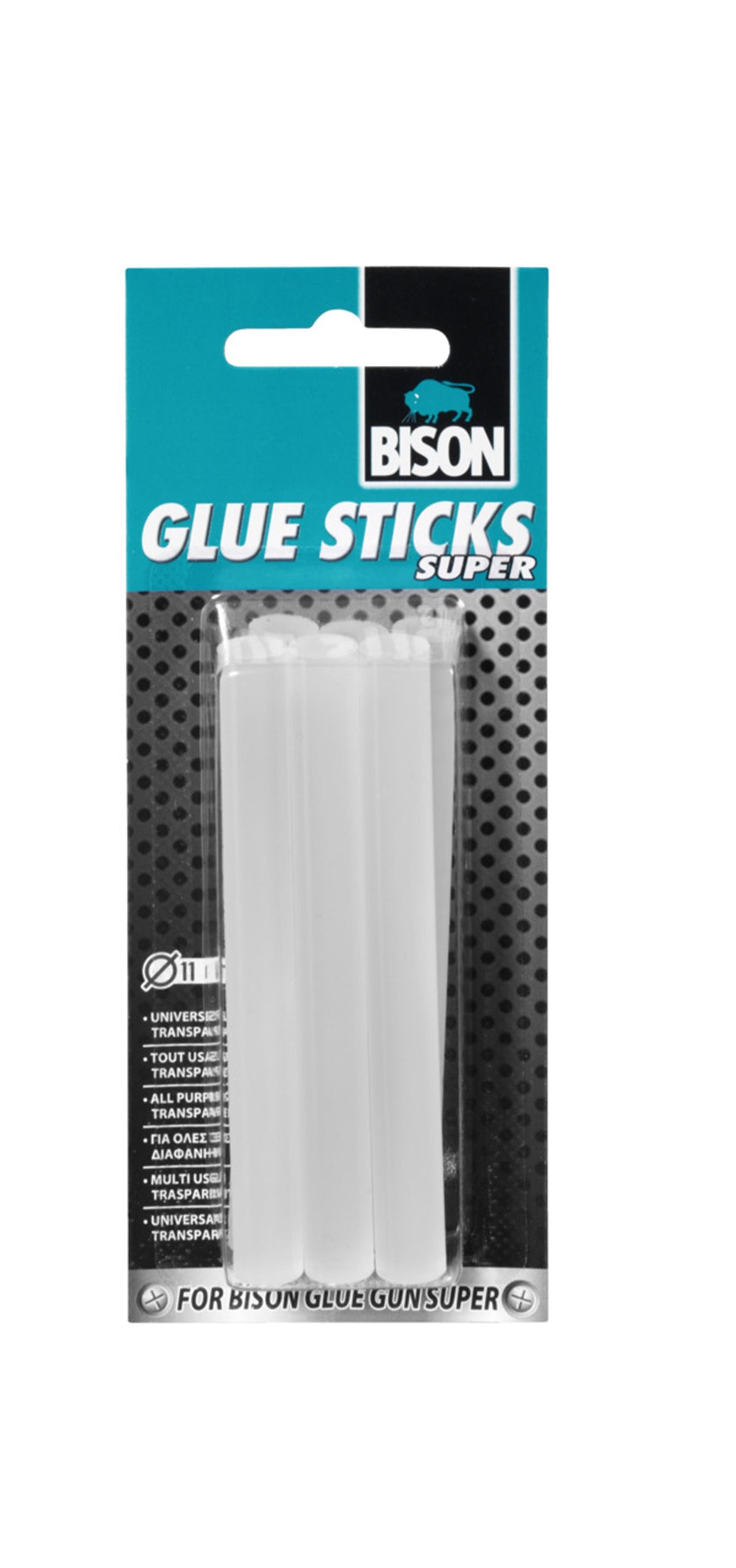 Bison limpistol limpistol sticks 11mm super smelte pakke med 6 lim sticks