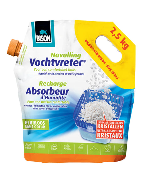 Bison fugtabsorberende refill 2,5 kg neutral