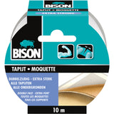 Bison tæppetape ekstra stærk 10m x 5cm dobbeltsidet