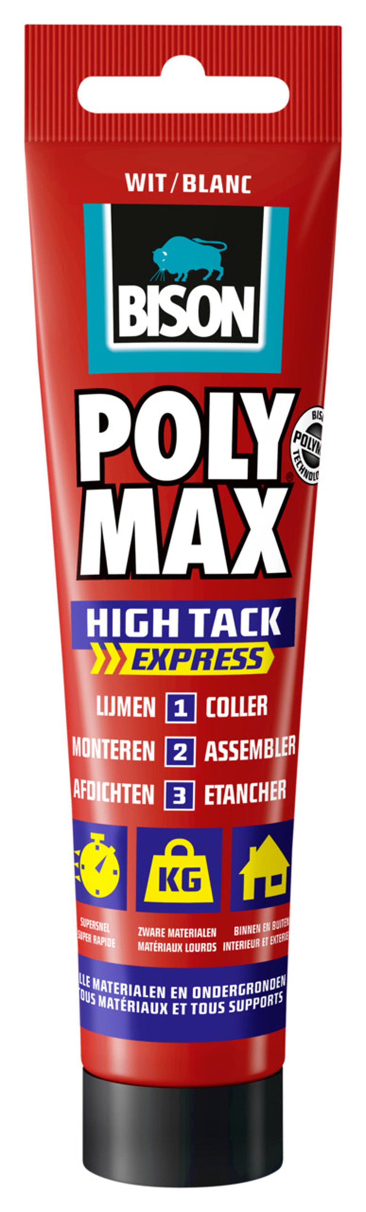 Bison polymax high tack express hvid 165gr.