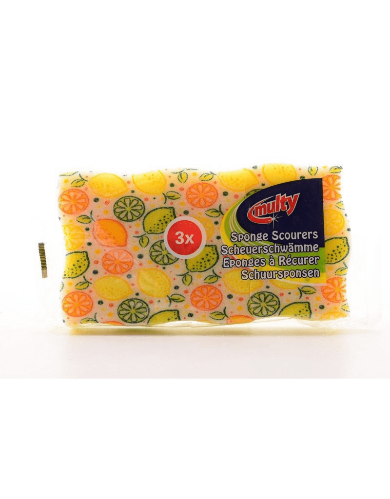 Multy skuresvamp citron 3 stk