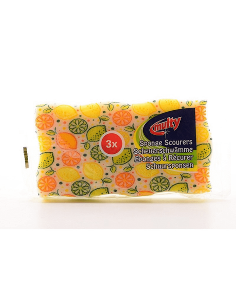 Multy skuresvamp citron 3 stk