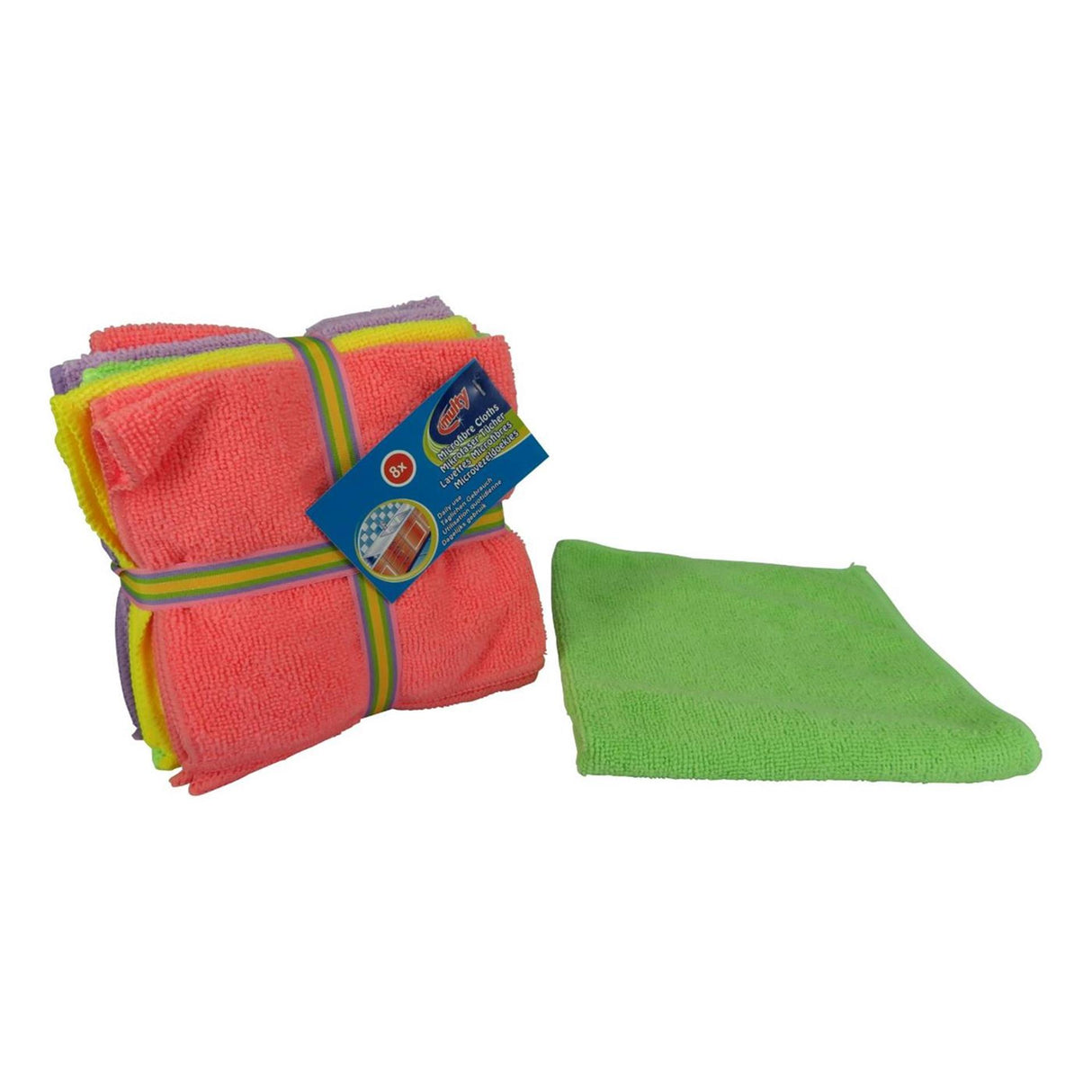 Multi mikrofiberklude 30x30cm 250gr m2 pakke med 8 stk.