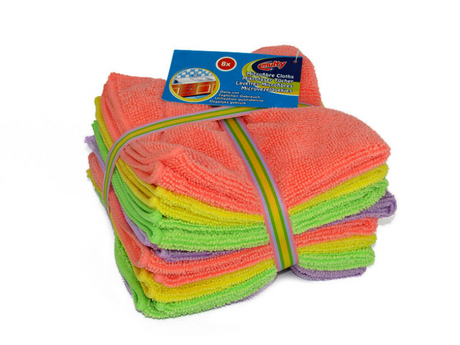 Multi mikrofiberklude 30x30cm 250gr m2 pakke med 8 stk.