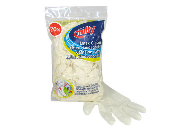 Multi latex handsker one-size pakke med 20 stk